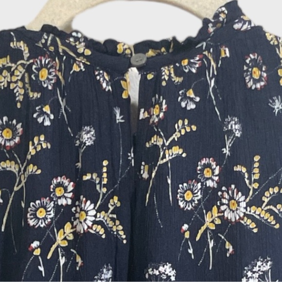 Ann Taylor Loft Navy Floral Casual Romper Size Small - Picture 10 of 13